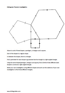 Investigate Pythagoras Theorem and perimeter of shapes.